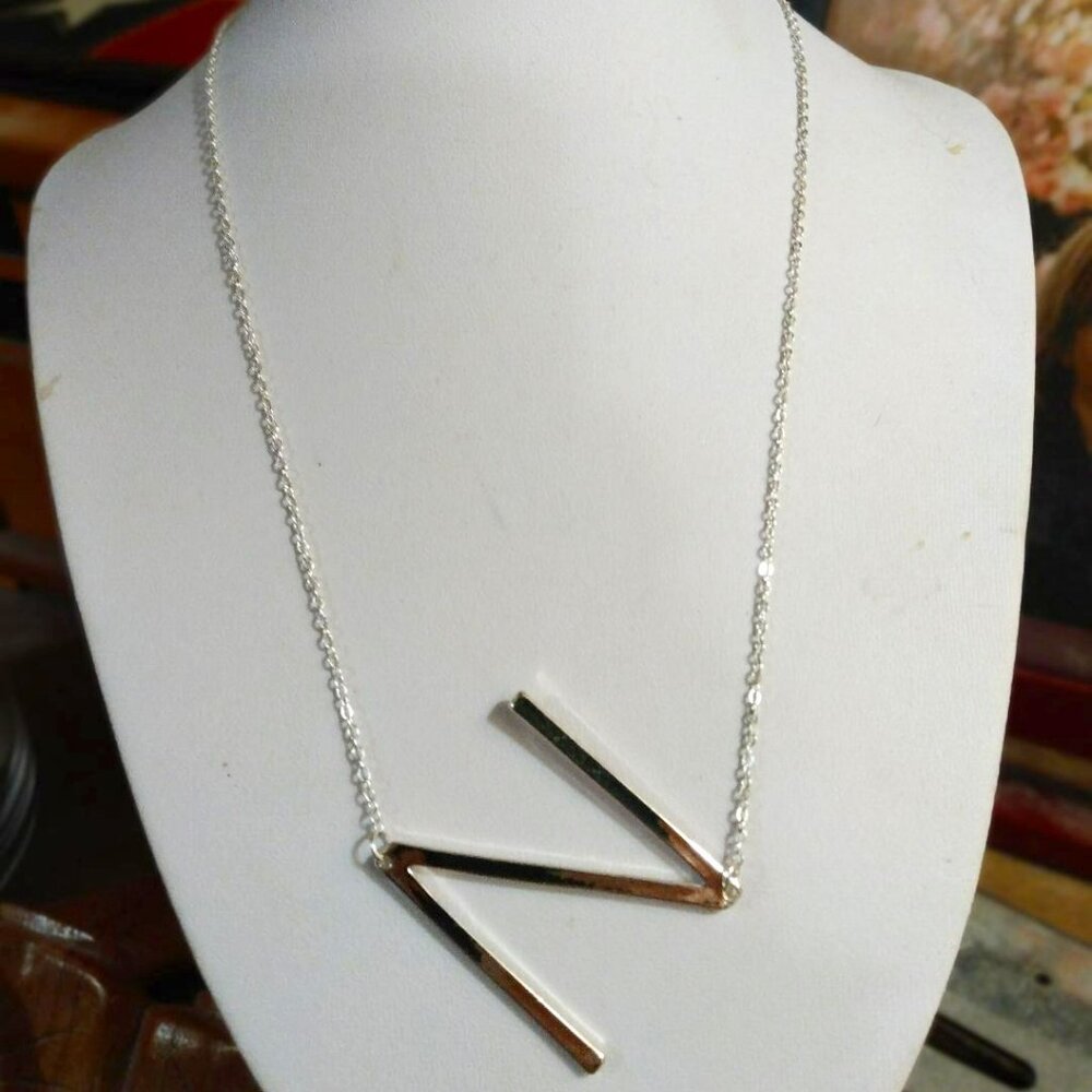 Plunder Design Silver Bree Initial "N" Necklace